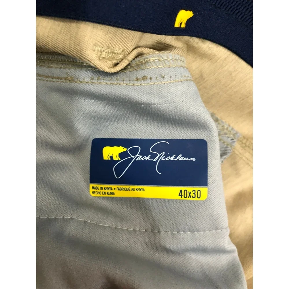 Jack Nicklaus Pants Men 40x30 Chinchilla NWT Golf Stretch Performance UPF 50